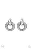 Paparazzi Industrial Innovator - Silver Clip-On Earrings