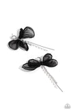 Paparazzi High-Class Heiress - Black Post Earrings