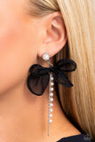Paparazzi High-Class Heiress - Black Post Earrings