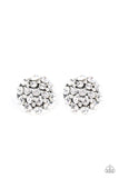 Paparazzi Hollywood Drama - White Post Earrings