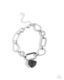 Paparazzi HEART Director - Black Bracelet