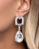 Paparazzi In ARCHING Order - White Post Earrings