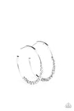 Paparazzi Imprinted Intensity - Silver Hoop Earrings