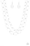 Paparazzi ICE Bank - White Necklace