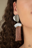 Paparazzi Insta Inca - Brown Post Earrings