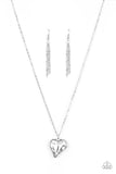Paparazzi Heart Flutter - White Necklace