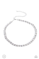 Paparazzi Classy Couture - White Choker Necklace