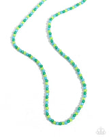 Paparazzi Beaded Belonging - Green Necklace