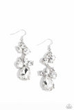 Paparazzi Rhinestone Reveler - White Earrings