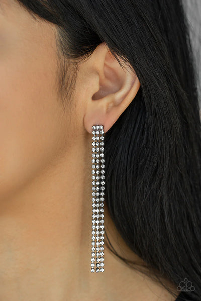 Paparazzi Stellar Starlight - Black Post Earrings