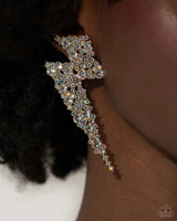 Paparazzi Electric Effulgence - Gold Post Earrings