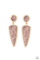 Paparazzi Druzy Desire - Gold Post Earrings