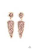 Paparazzi Druzy Desire - Gold Post Earrings