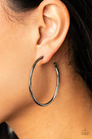Paparazzi Spitfire - Black Hoop Earrings