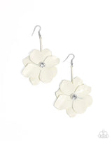 Paparazzi Generous Glisten - White Earrings
