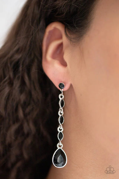 Paparazzi Must Love Diamonds - Black Post Earrings