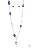 Paparazzi Barcelona Bash - Blue Lanyard Necklace
