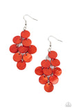 Paparazzi Tropical Tryst - Orange Earrings