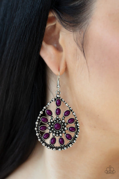 Paparazzi Free To Roam - Purple Earrings