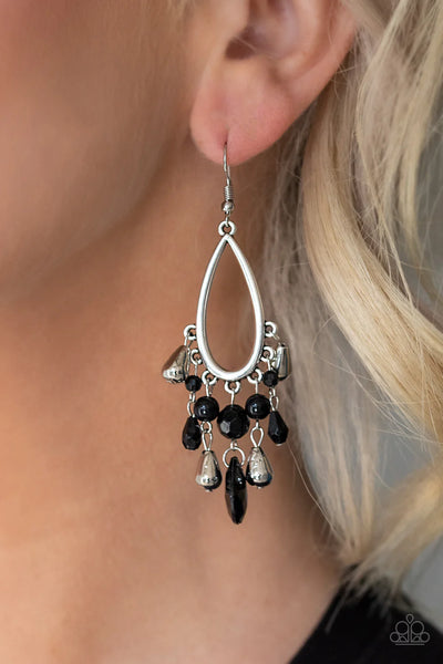 Paparazzi Summer Catch - Black Earrings