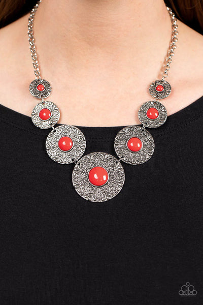 Paparazzi Garden Glade - Red Necklace