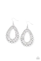 Paparazzi Glacial Glaze - White Earrings