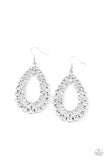 Paparazzi Glacial Glaze - White Earrings