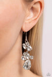Paparazzi Rhinestone Reveler - White Earrings