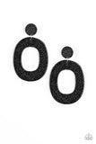 Paparazzi Miami Boulevard - Black Post Earrings