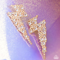 Paparazzi Electric Effulgence - Gold Post Earrings