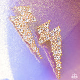Paparazzi Electric Effulgence - Gold Post Earrings