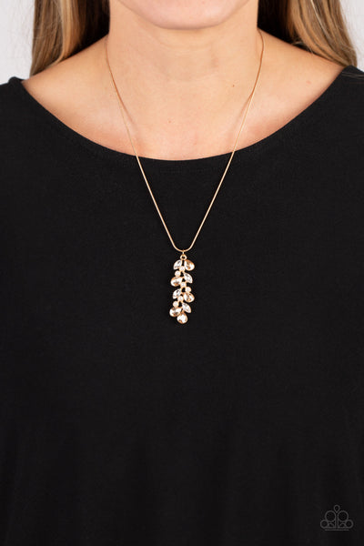 Paparazzi Pearls Before VINE - Gold Necklace