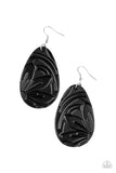 Paparazzi Garden Therapy - Black Earrings