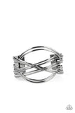 Paparazzi Hautely Hammered - Black Bracelet
