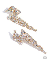Paparazzi Electric Effulgence - Gold Post Earrings