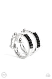 Paparazzi Ready, Steady, GLOW - Black Clip-On Earrings