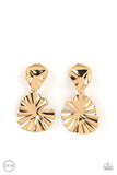 Paparazzi Empress Of The Amazon - Gold Clip-On Earrings
