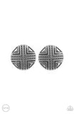 Paparazzi Shielded Shimmer - Silver Clip-On Earrings