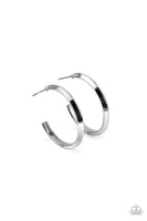 Paparazzi On The Brink - Black Hoop Earrings