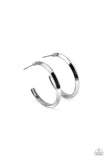 Paparazzi On The Brink - Black Hoop Earrings