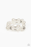 Paparazzi Her Serene Highness - White Bracelet