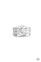 Paparazzi Top Dollar Bling - White Ring