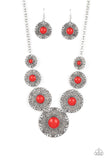 Paparazzi Garden Glade - Red Necklace