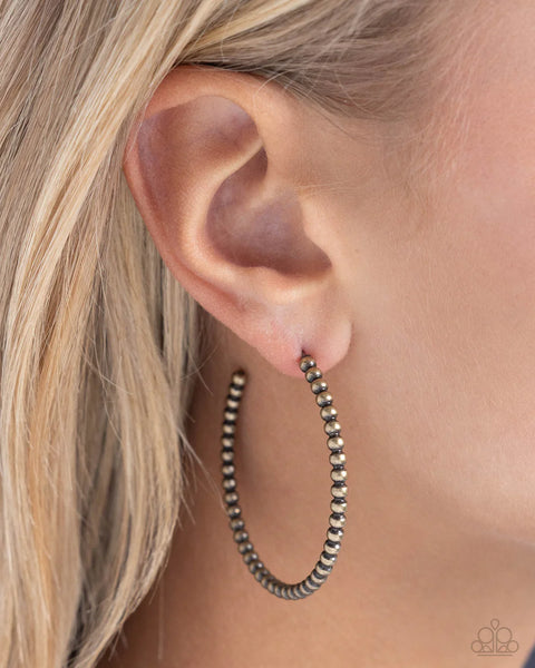 Paparazzi Manufactured Monochromatic - Brass Hoop Earrings