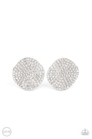 Paparazzi Lunch at the Louvre - White Clip-On Earrings