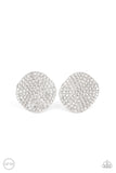 Paparazzi Lunch at the Louvre - White Clip-On Earrings