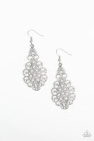 Paparazzi Sprinkle On The Sparkle - White Earrings