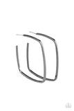 Paparazzi Brazen Beauty - Black Hoop Earrings