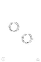 Paparazzi Hey, Hot CUFF! - Silver Cuff Earrings