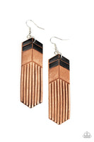 Paparazzi Desert Trails - Black Earrings
